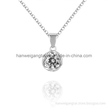 925 CZ Silver Pendant with Silver Color